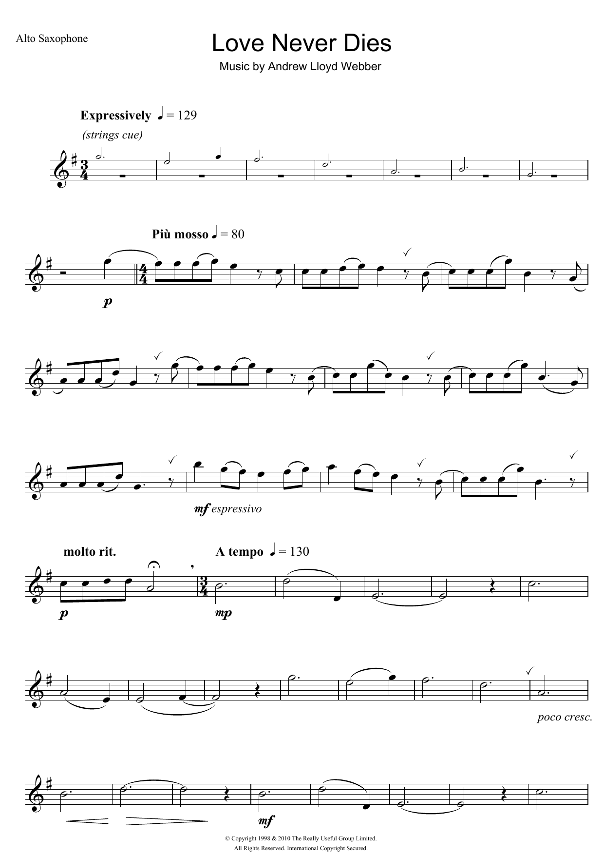 Product gallery: Page 1 of 1 Love Never Dies, Andrew Lloyd Webber