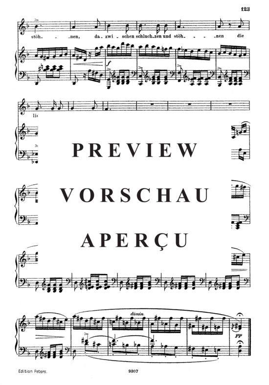 Product gallery: Page 4 of 4 Das ist ein Flöten und Geigen, Op.48 No.9, , High Voice and Piano