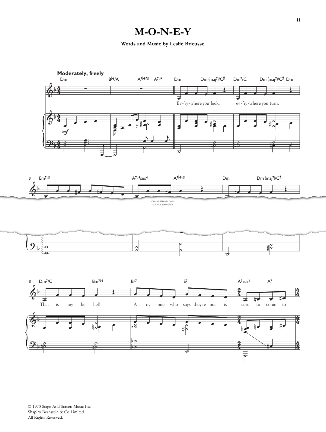 Produktbild zu: M-O-N-E-Y (from Scrooge)
