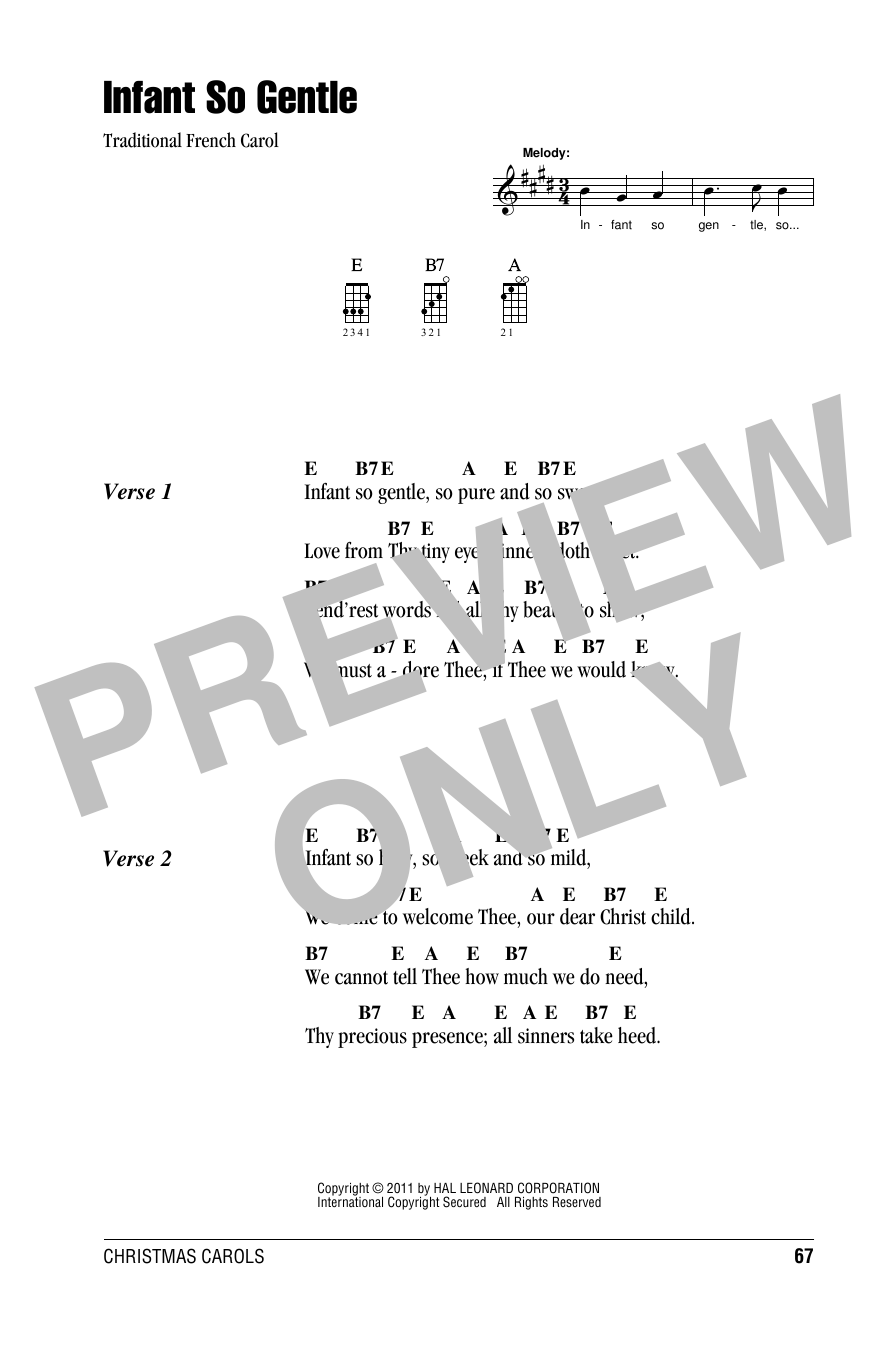 Product gallery: Page 1 of 1 Infant So Gentle, Traditional French Carol