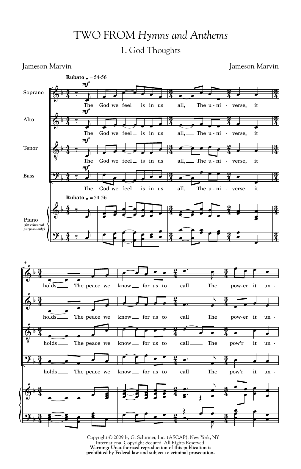 Product picture to: Two from "Hymns and Anthems"