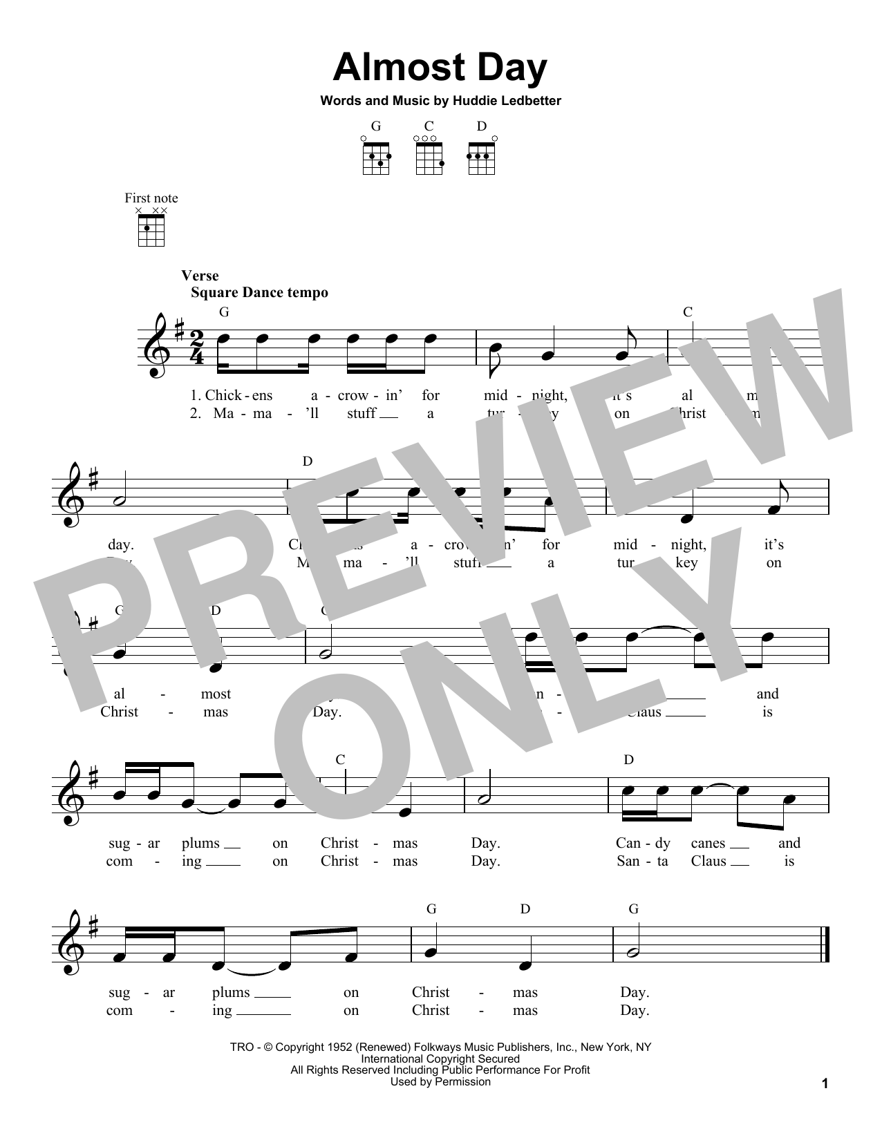 Product gallery: Page 1 of 1 Almost Day, Huddie Ledbetter