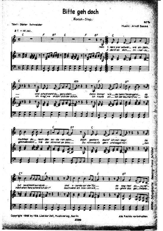 Produktbild zu: Bitte, geh dochFrank Schöbel (1966)