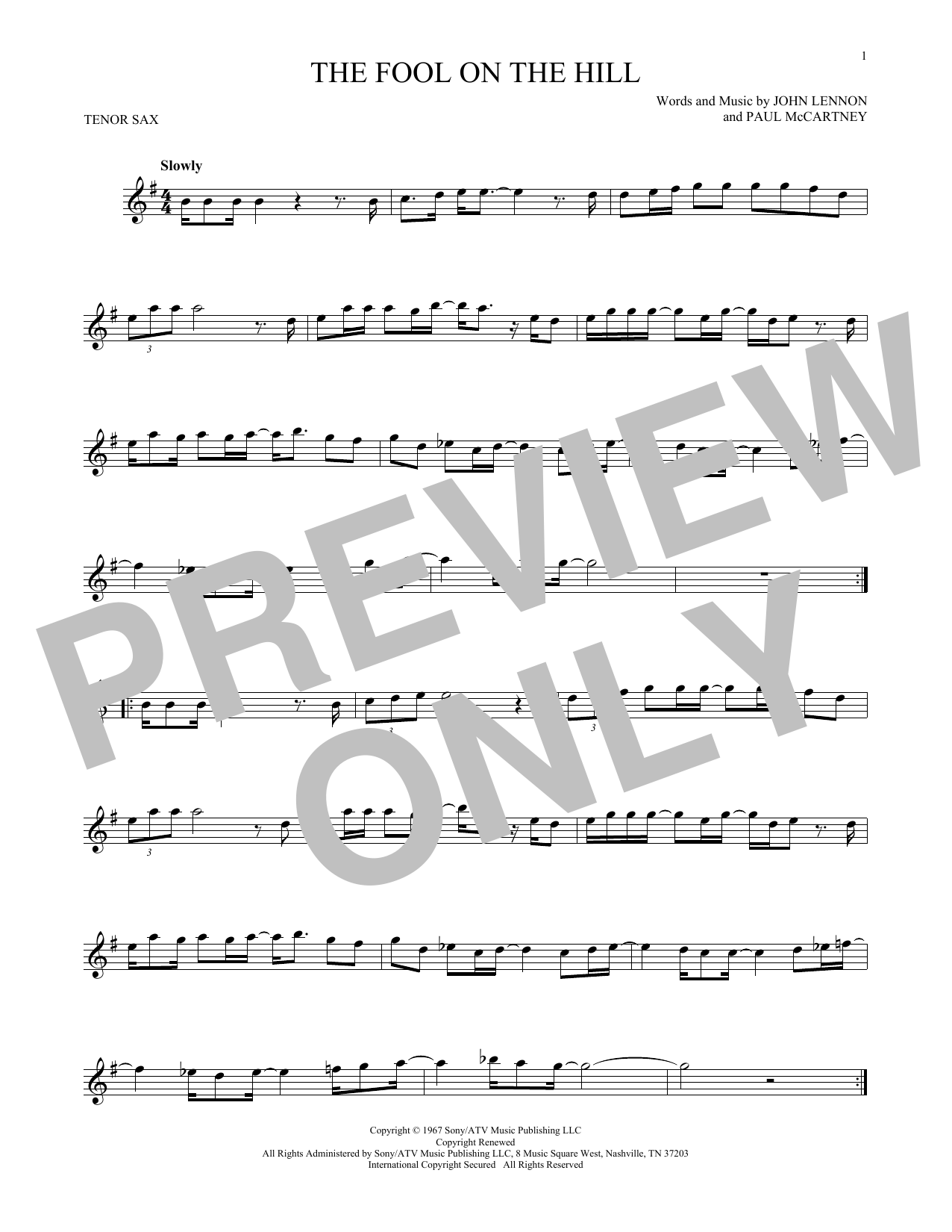 Product gallery: Page 1 of 1 The Fool On The Hill, The Beatles