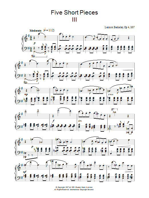 Product picture to: Five Short Pieces, No. 3, Op. 4
