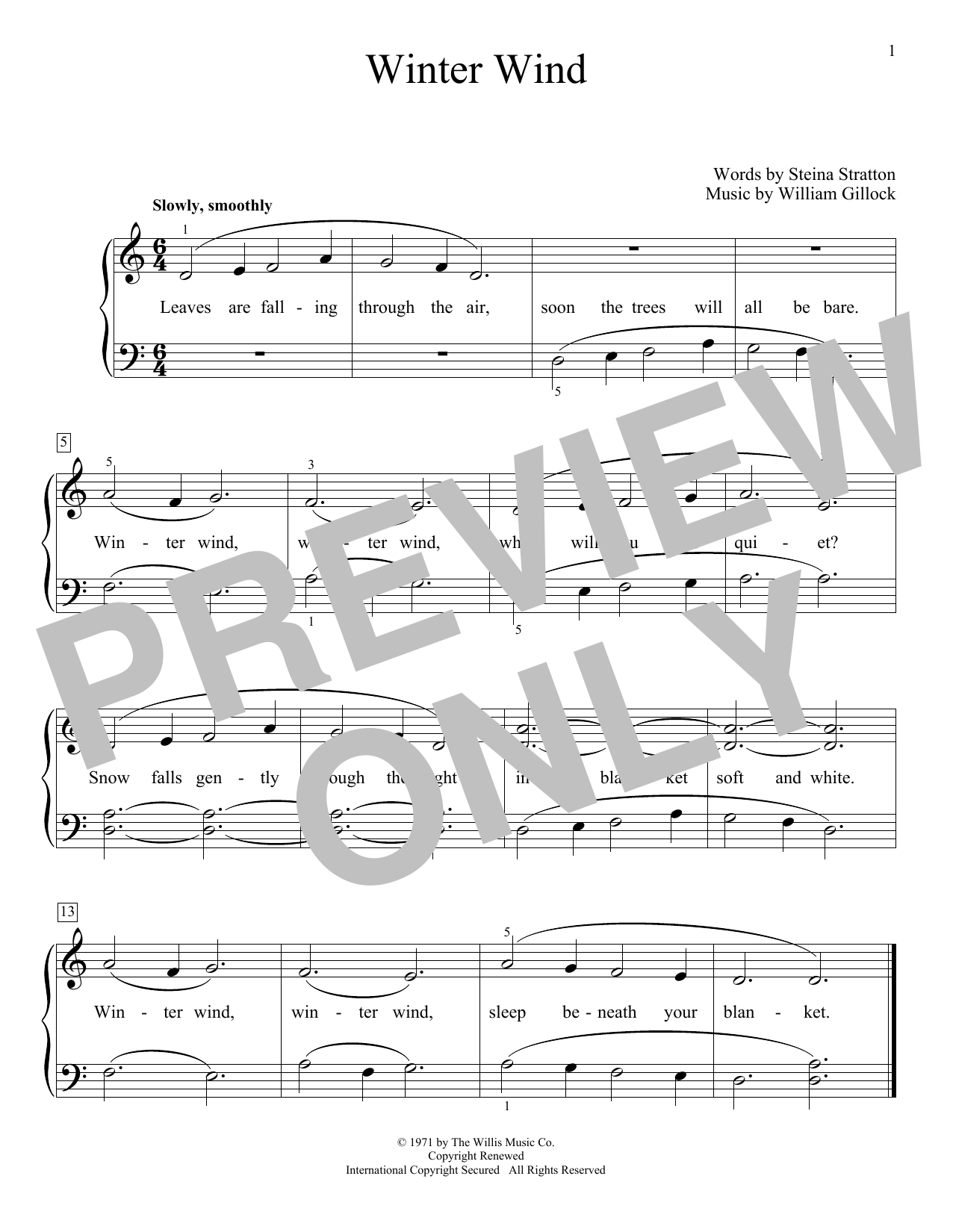Produktgalerie: Seite 1 von 1 Winter Wind, William Gillock, Klavier