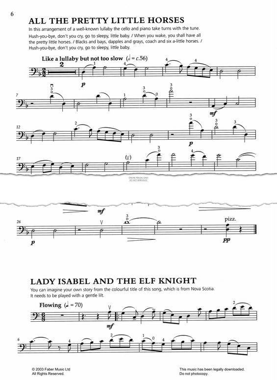 Produktgalerie: Seite 1 von 1 All The Pretty Little Horses (from 'O Shenandoah!'), American Traditional, Klavier, Violoncello