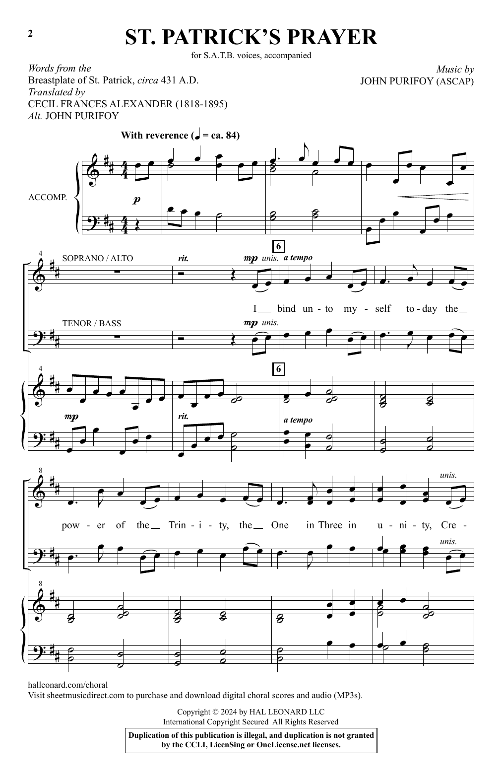 Produktbild zu: St. Patrick's Prayer