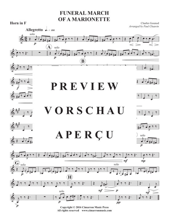 Produktgalerie: Seite 9 von 11 Funeral March of a Mariontte , , (Blechbläserquintett)