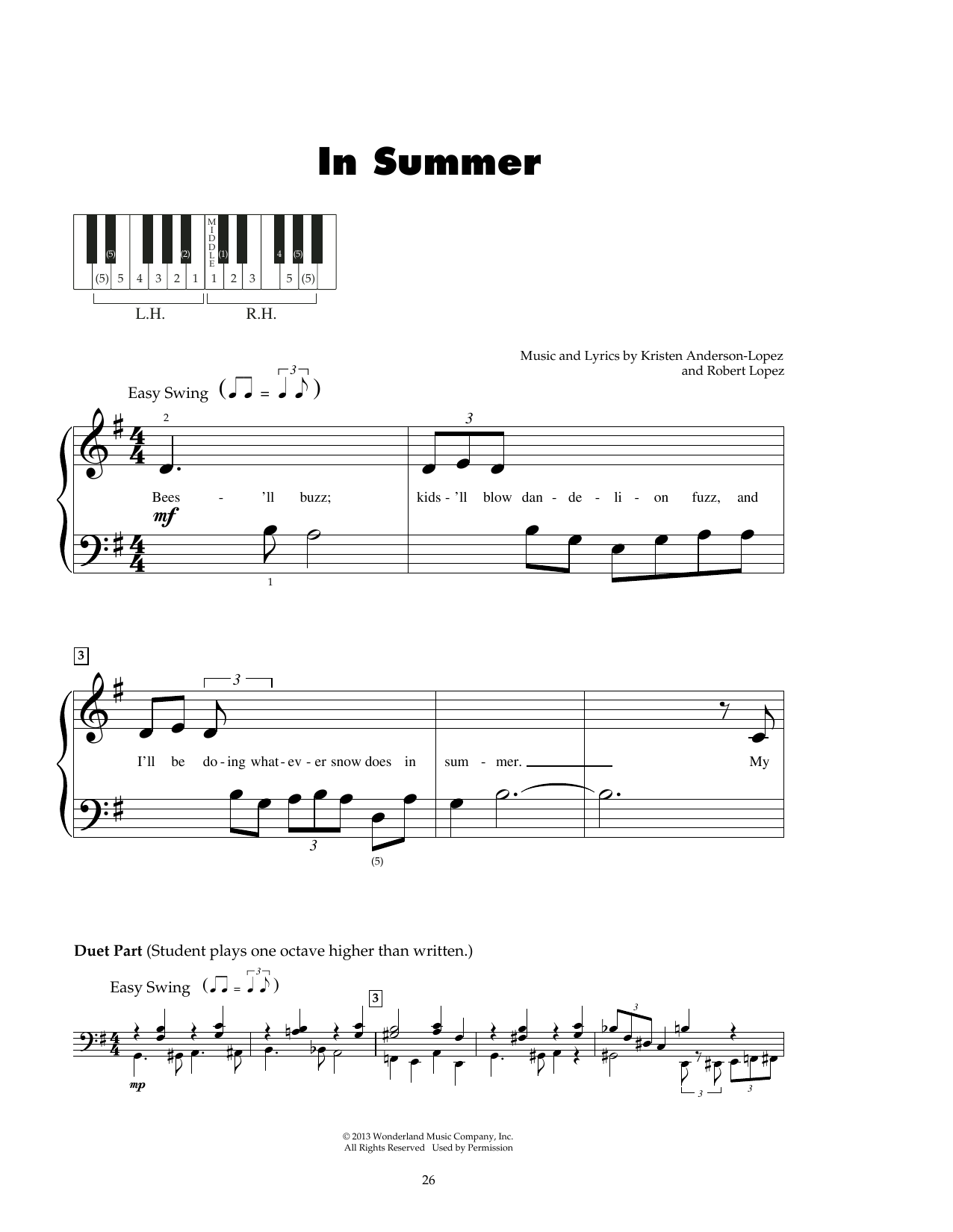 Produktbild zu: In Summer (from Frozen)