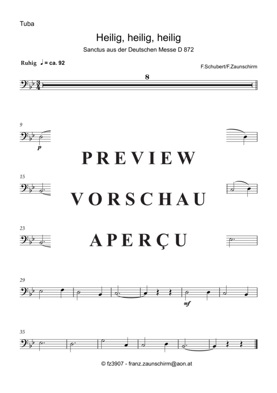 Product picture to: Zum Sanctus Franz Schubert