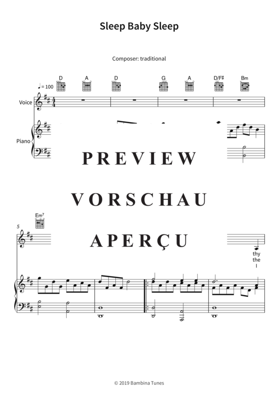 Produktgalerie: Seite 4 von 5 Sleep Baby Sleep, , (Gesang + Klavier, Gitarre)