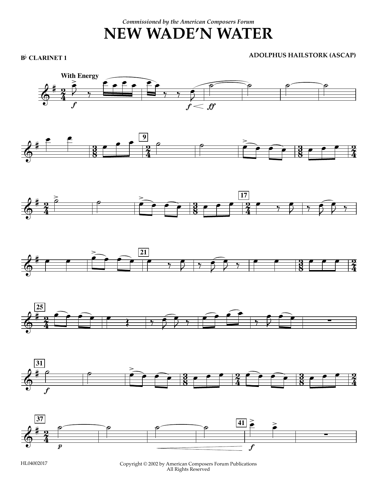 Produktbild zu: New Wade 'n Water - Bb Clarinet 1