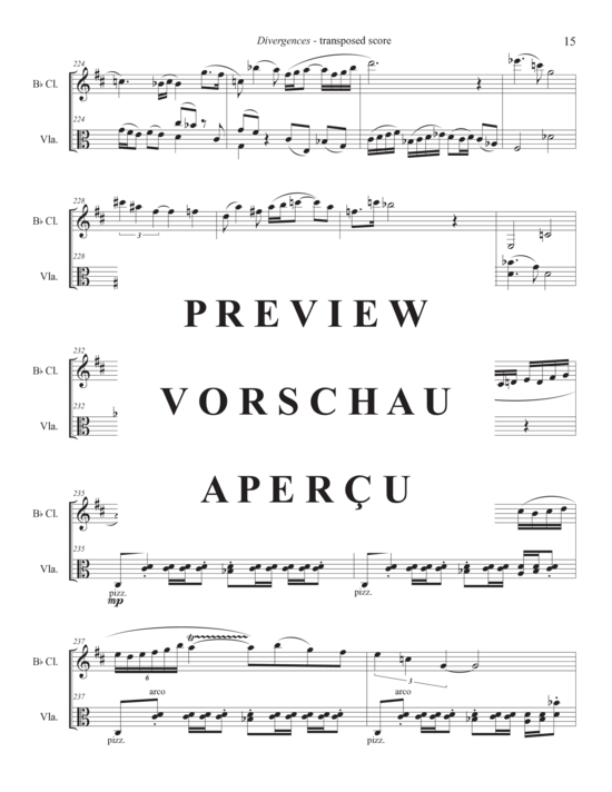 Product gallery: Page 19 of 21 Divergences , , (clarinet and viola)