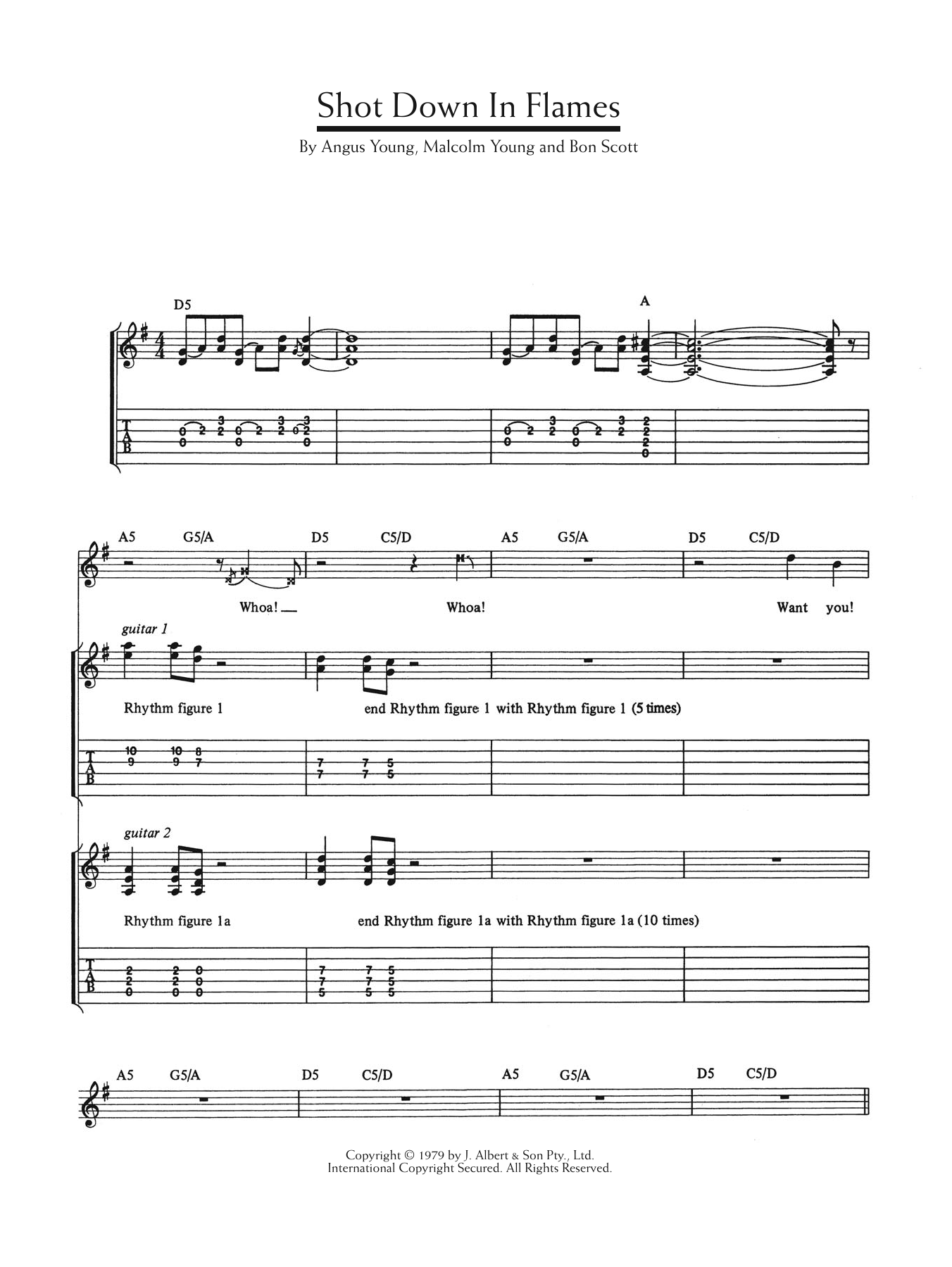 Produktgalerie: Seite 1 von 1 Shot Down In Flames, AC/DC, Gitarre