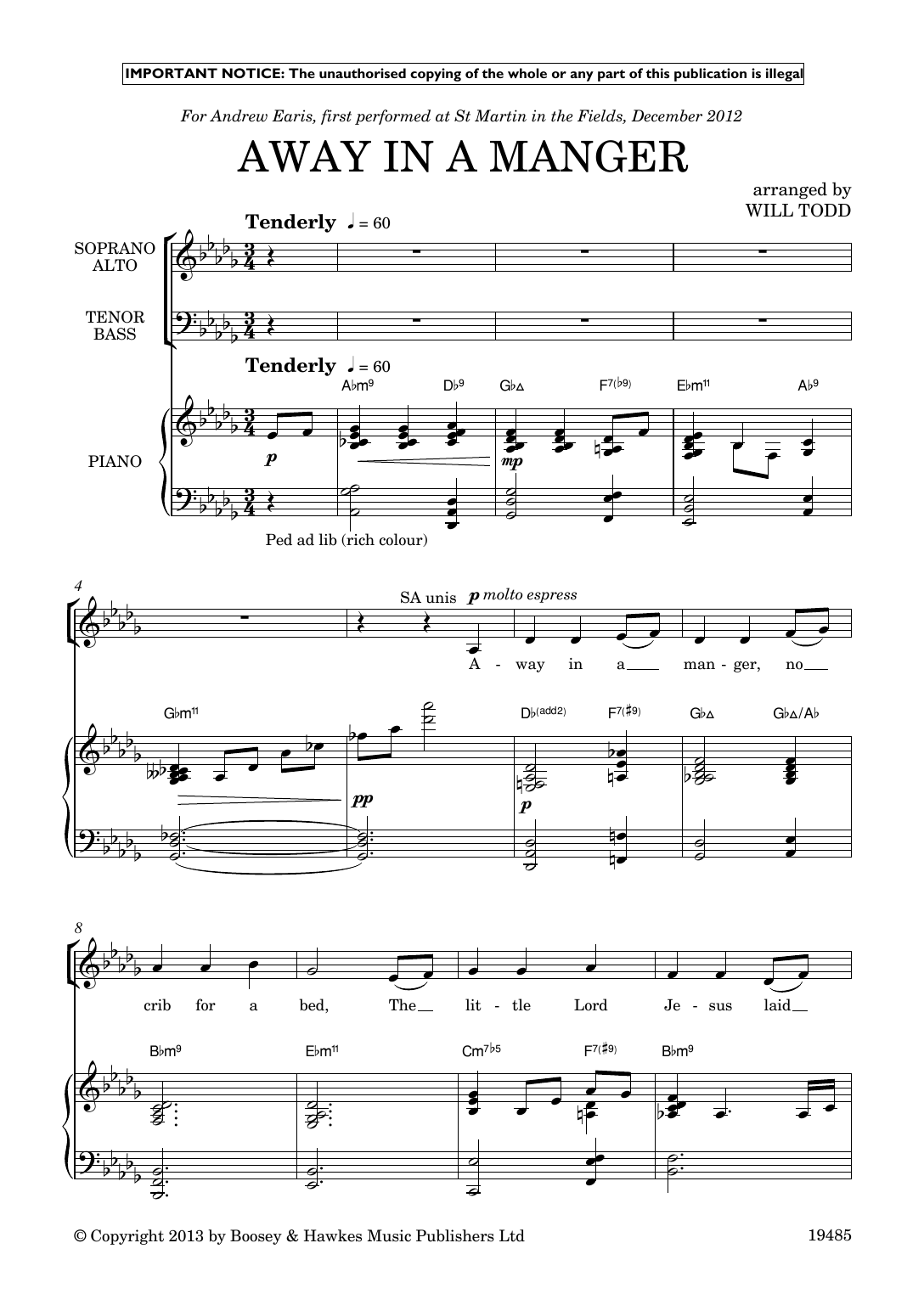 Produktbild zu: Three Jazz Carols (Away in a Manger; Once in Royal David’s City; Silent Night)