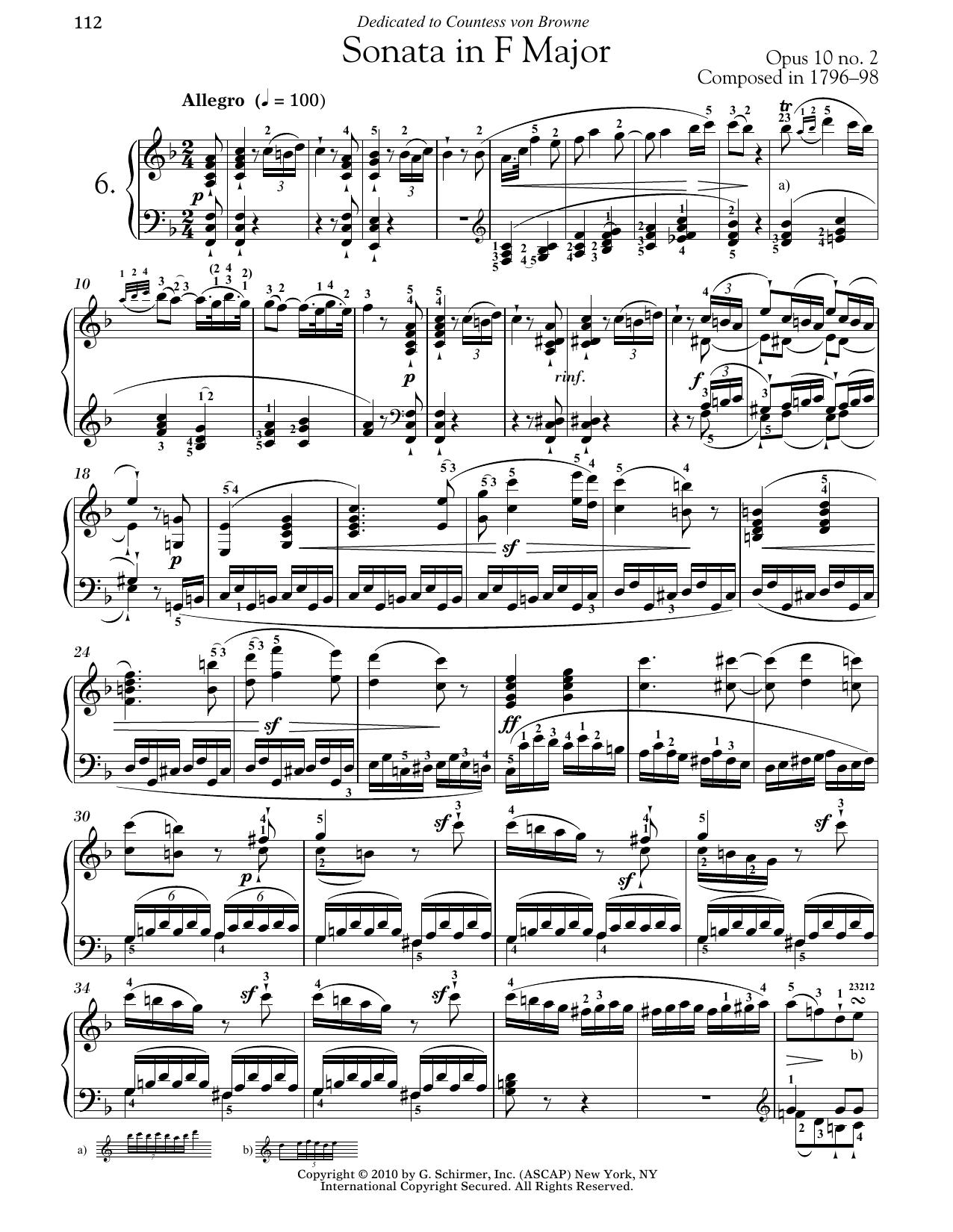 Product gallery: Page 1 of 1 Piano Sonata No. 6 In F Major, Op. 10, No. 2, Ludwig Van Beethoven