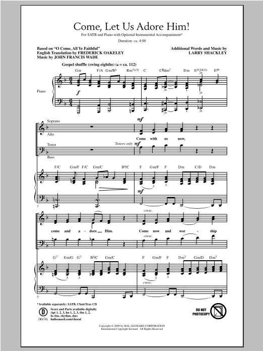 Product gallery: Page 1 of 1 Come, Let Us Adore Him!, Larry Shackley