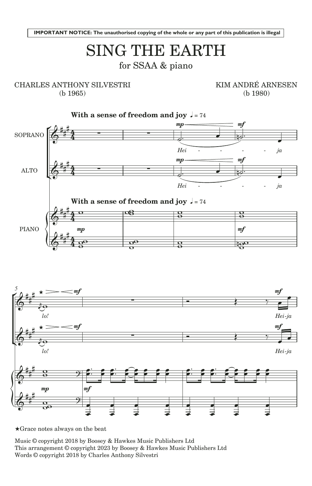 Produktgalerie: Seite 1 von 1 Sing The Earth (Upper Voices), Kim André Arnesen, Chor