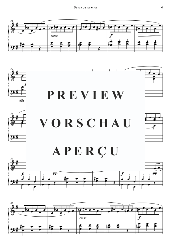 Product gallery: Page 6 of 7 Danza de los elfos - No. 4 de Piezas líricas, Libro 1, op. 12, , Piano Solo