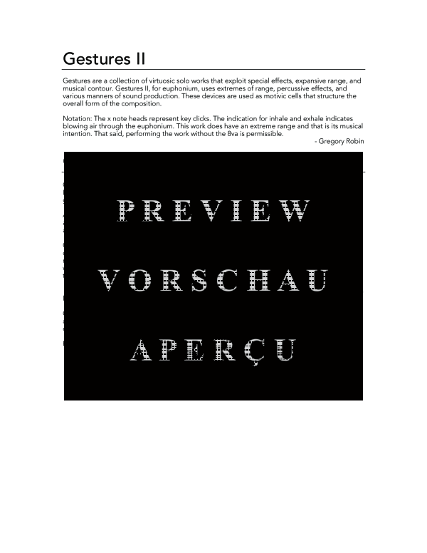 Product gallery: Page 4 of 8 Gestures II, , (Euphonium Solo)