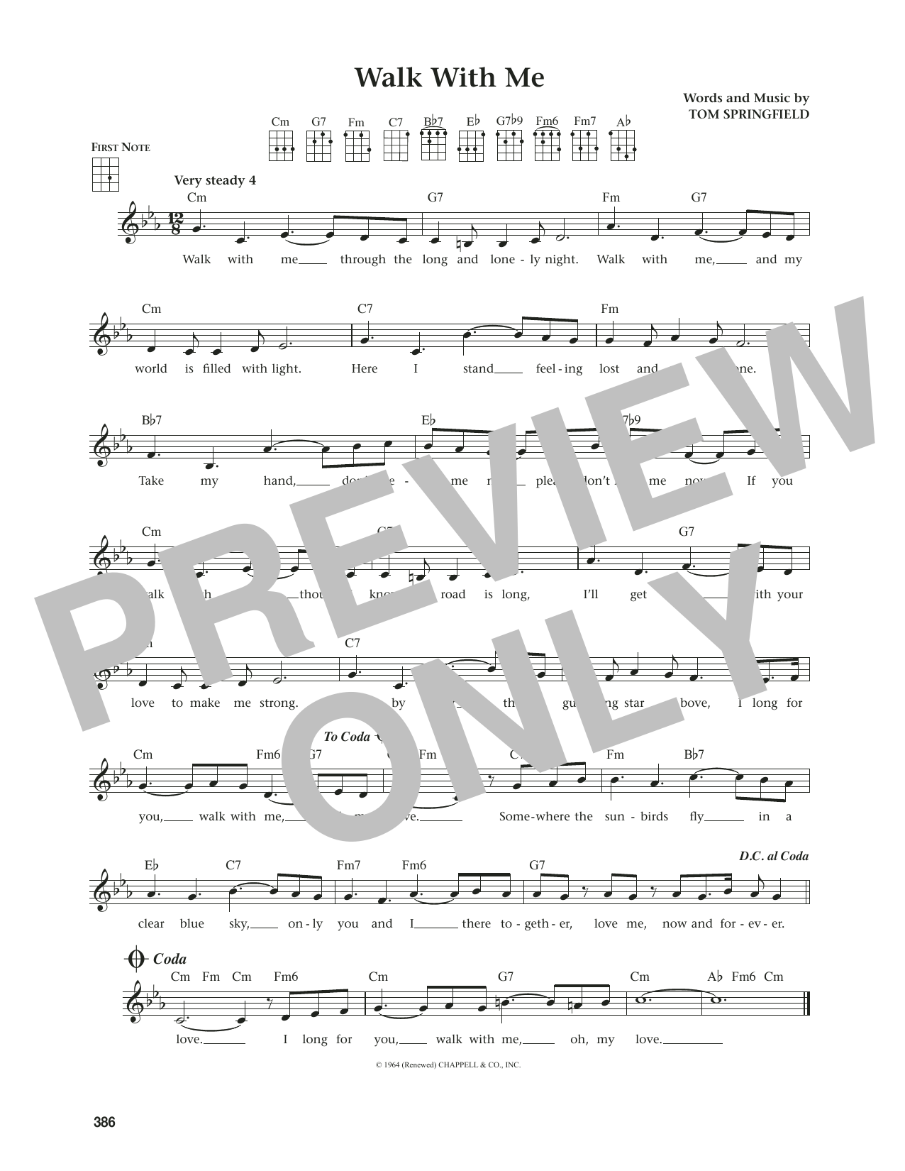 Produktgalerie: Seite 1 von 1 Walk With Me (from The Daily Ukulele) (arr. Jim Beloff), Tom Springfield, Ukulele