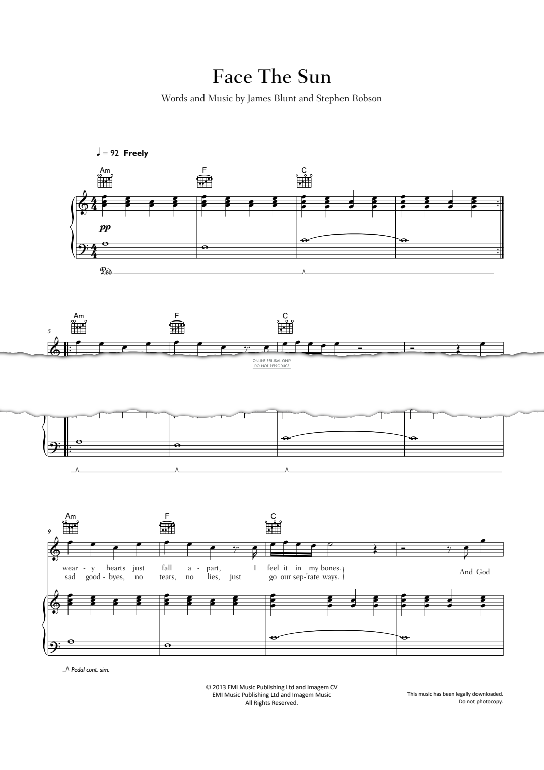 Produktgalerie: Seite 1 von 1 Face The Sun, James Blunt, Gesang, Gitarre, Klavier
