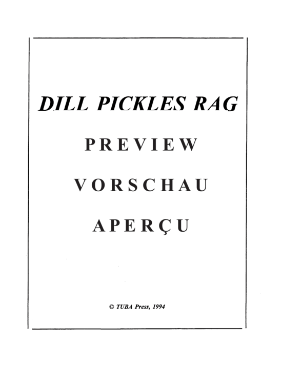 Product gallery: Page 3 of 13 Dill Pickles Rag , , (Tuba Quartett EETT)