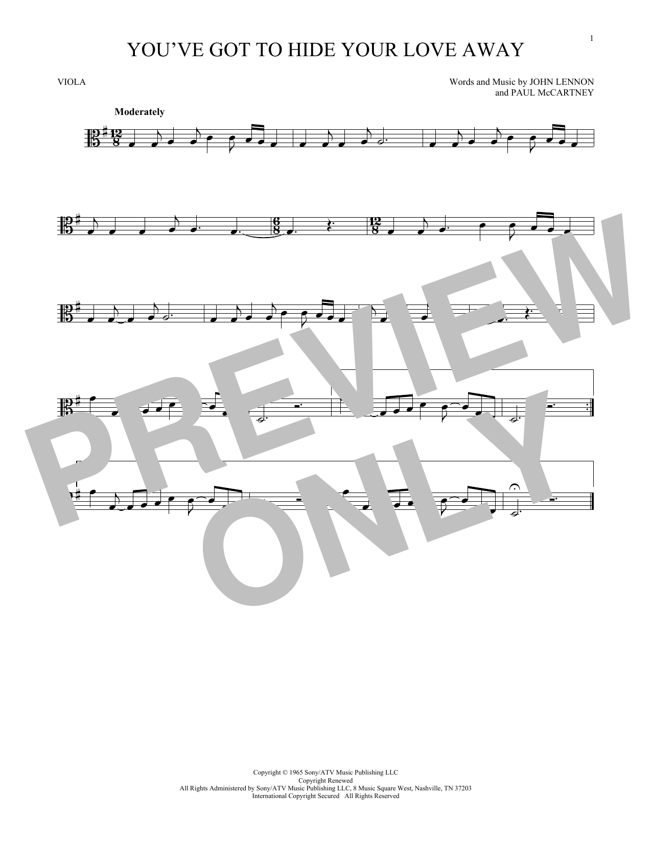 Product gallery: Page 1 of 1 You've Got To Hide Your Love Away, The Beatles