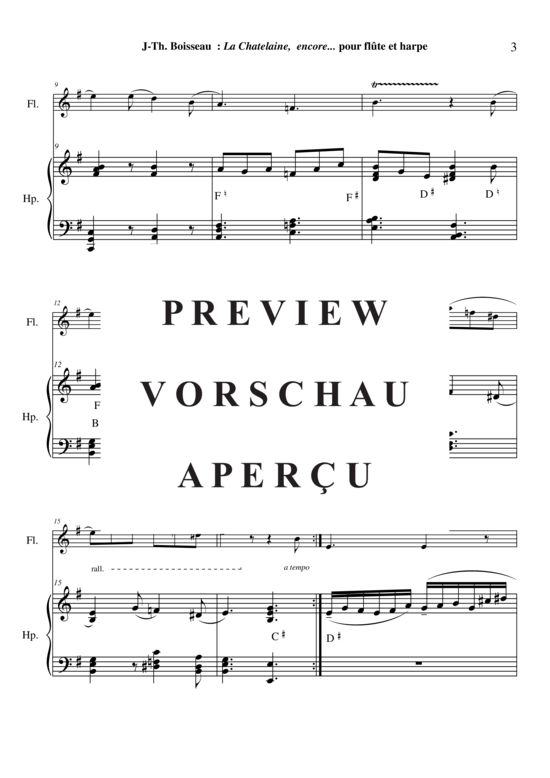Product gallery: Page 4 of 12 La Châtelaine, encore, , , , , (Dett for flute + harp)
