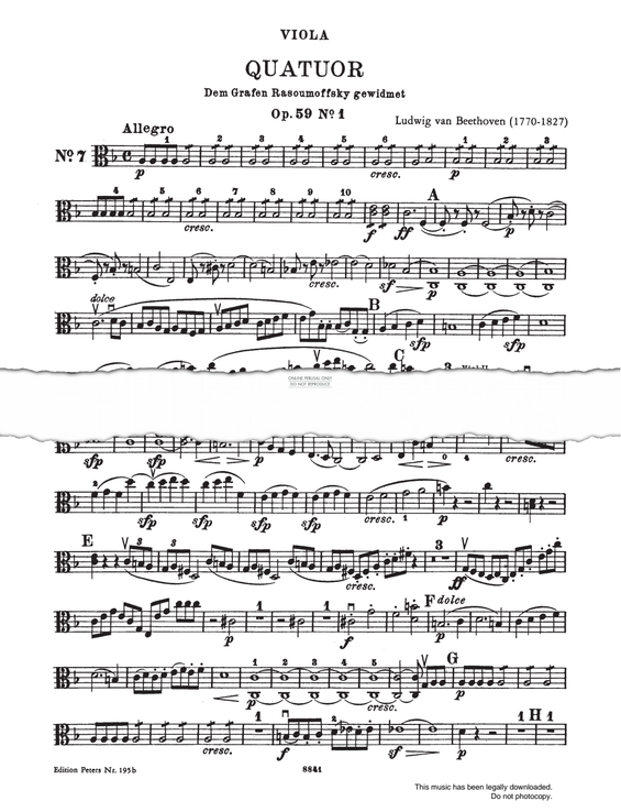 Produktgalerie: Seite 1 von 1 String Quartets Complete Vol.2 Opus 59. 74 and 95, Ludwig van Beethoven, Viola