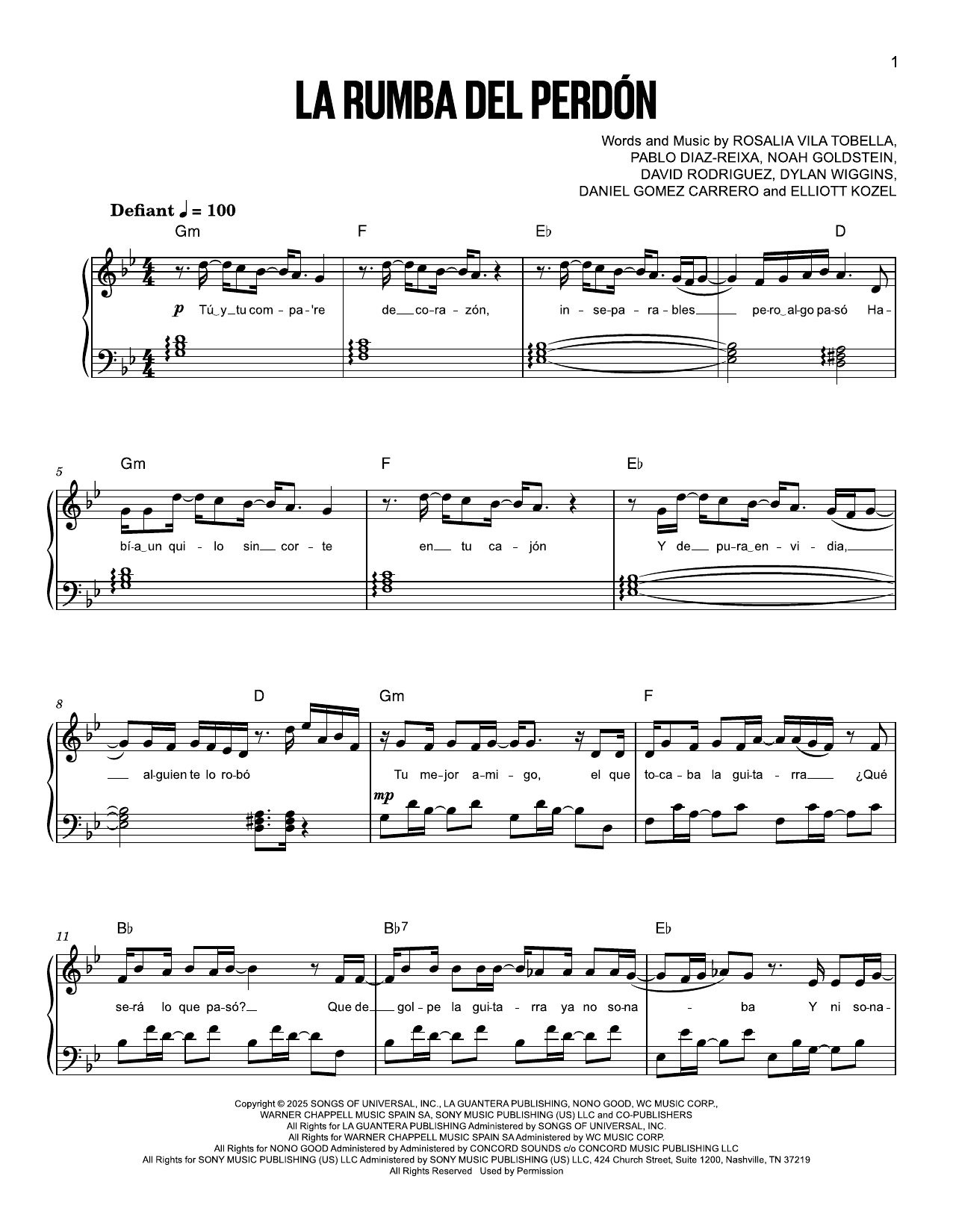 Product gallery: Page 1 of 1 La Rumba del Perdón, Rosalía