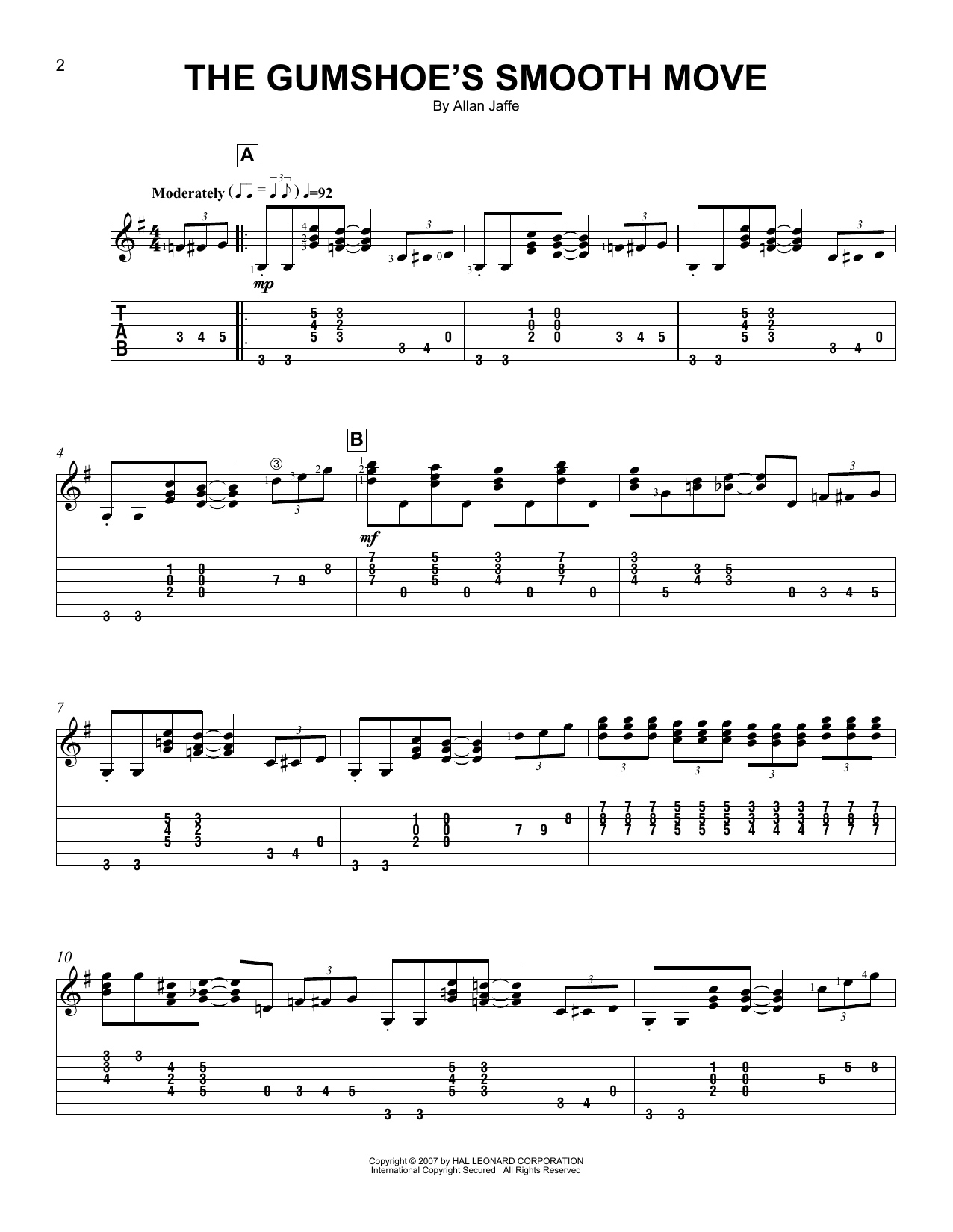 Produktgalerie: Seite 1 von 1 The Gumshoe's Smooth Move, Allan Jaffe, Gitarre