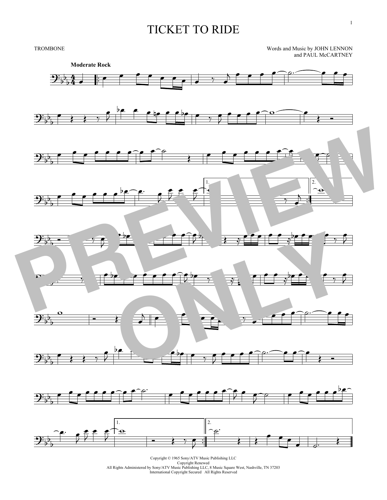 Product gallery: Page 1 of 1 Ticket To Ride, The Beatles