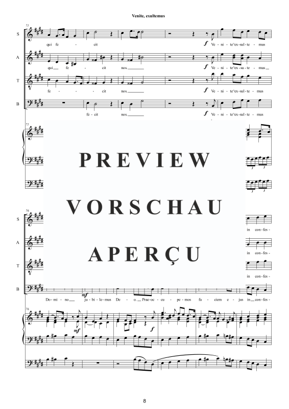 Produktgalerie: Seite 9 von 11 Venite, exsultemus Psalm 95, , Gemischter Chor und Orgel