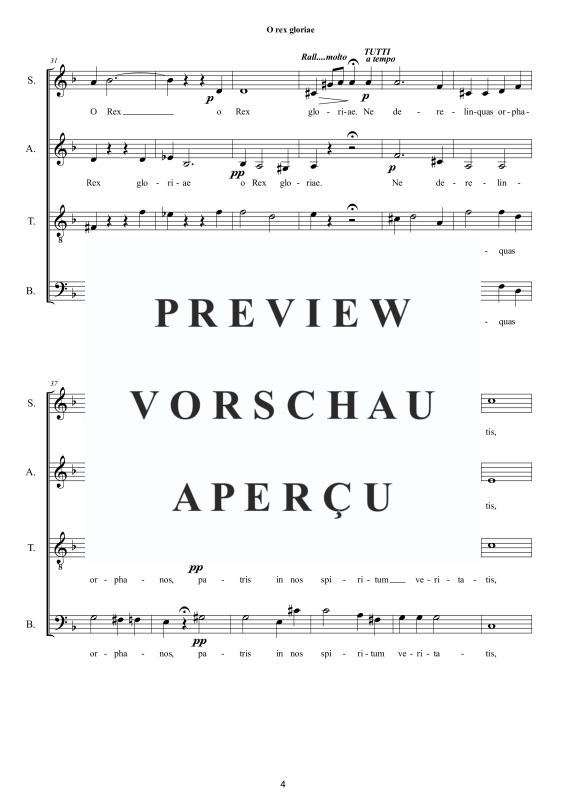 Produktgalerie: Seite 5 von 11 O rex gloriae - Motette, , Gemischter Chor a capella