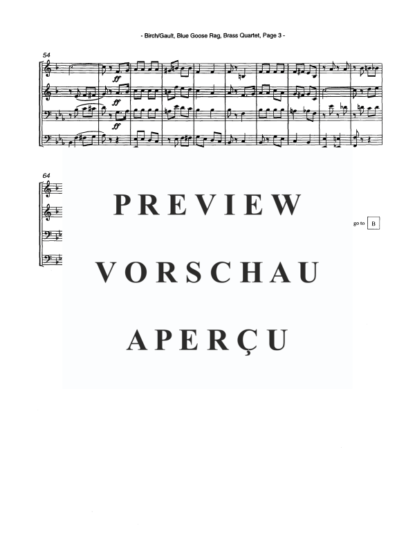 Produktgalerie: Seite 5 von 10 Blue Goose Rag, , Blechbläser Quartett