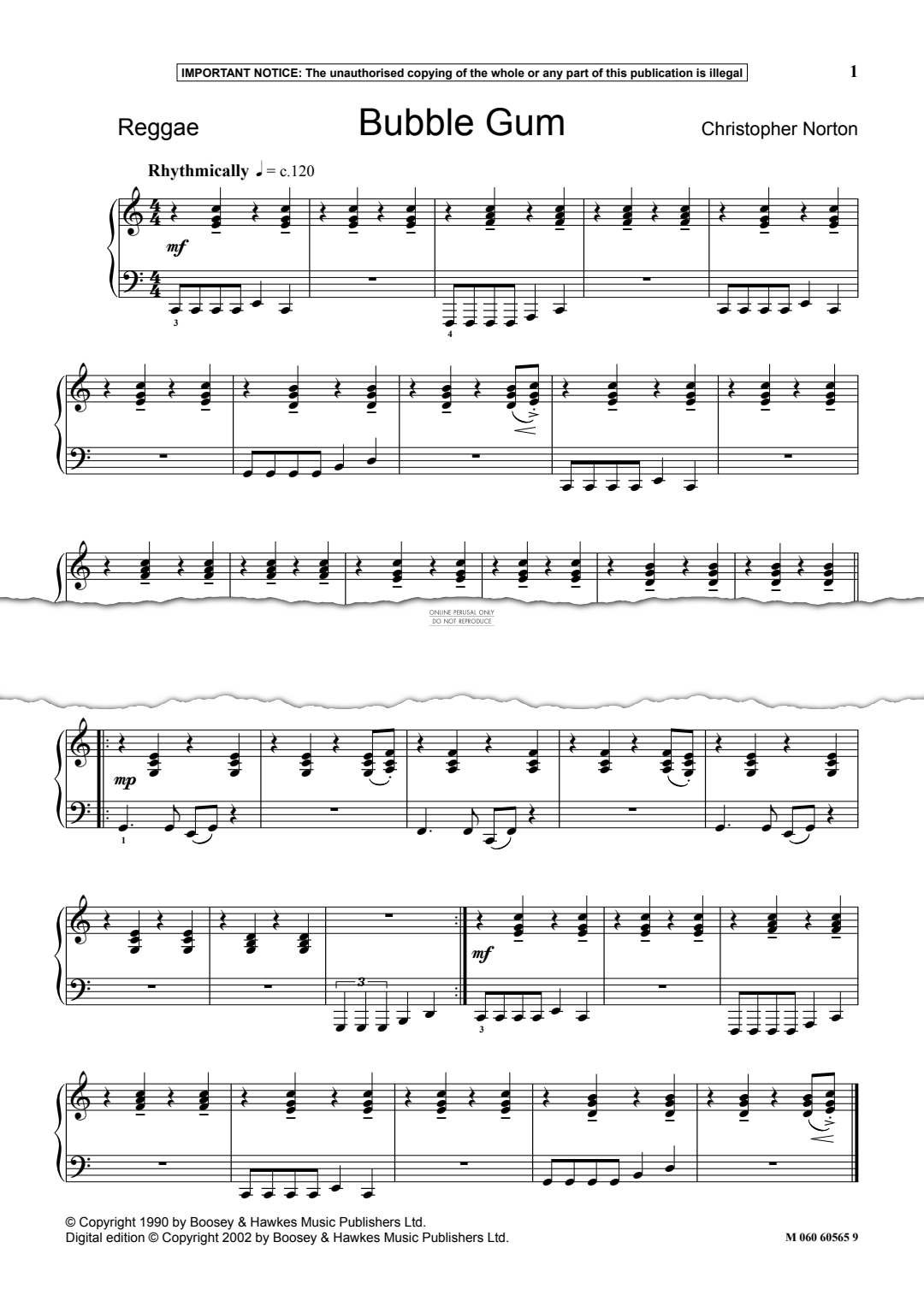 Produktgalerie: Seite 1 von 1 Bubble Gum, Christopher Norton, Klavier