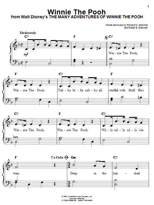 Produktbild zu: Winnie The Pooh (from The Many Adventures Of Winnie The Pooh)