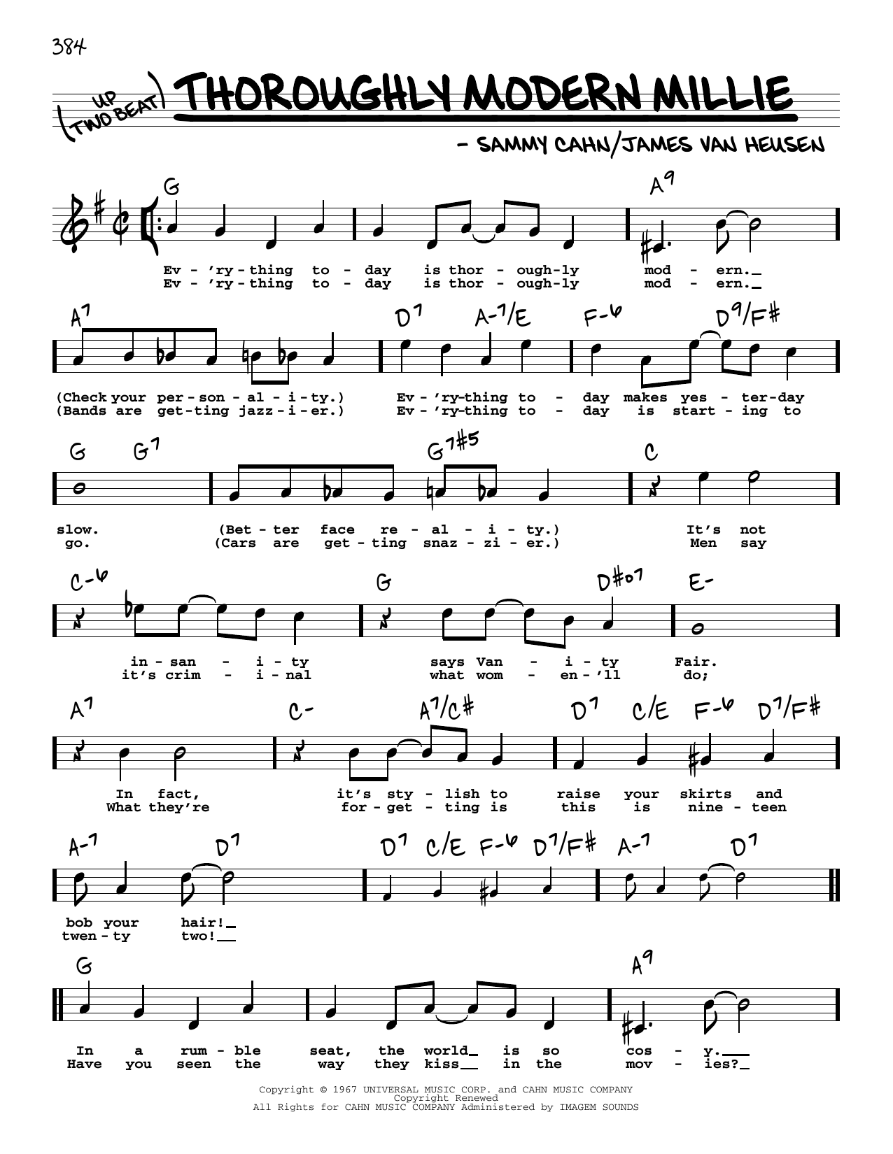 Produktbild zu: Thoroughly Modern Millie (High Voice)