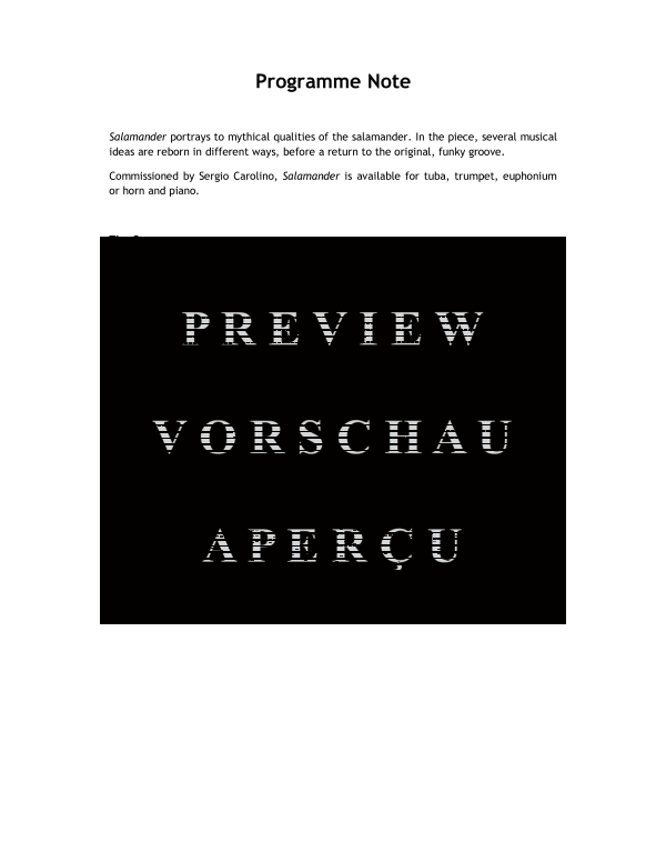 Produktgalerie: Seite 4 von 11 Salamander, , (Trompete in B und Klavier)