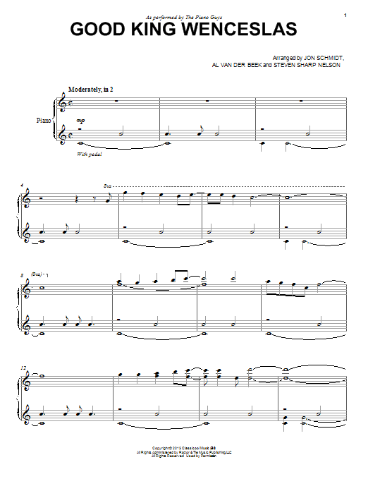 Produktgalerie: Seite 1 von 1 Good King Wenceslas, The Piano Guys, Klavier, Violoncello