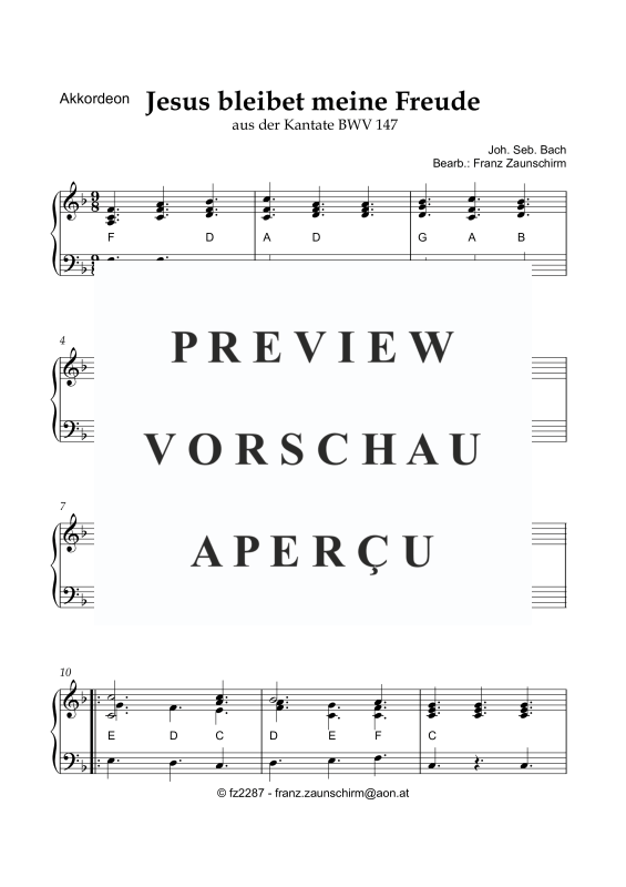 Product gallery: Page 6 of 8 Jesus bleibet meine Freude, , Bassoon and Accordion