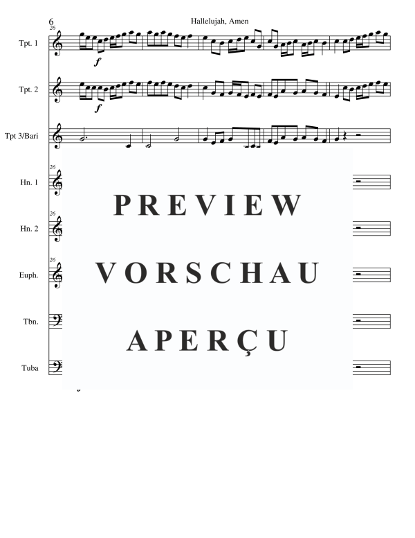 Produktgalerie: Seite 8 von 11 Hallelujah, Amen, , Brass Ensemble 8-stimmig