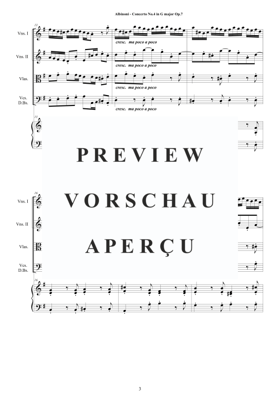 Product gallery: Page 4 of 11 Concerto No.4 in G-Dur Op.7, , String Ensemble and Harpsichord