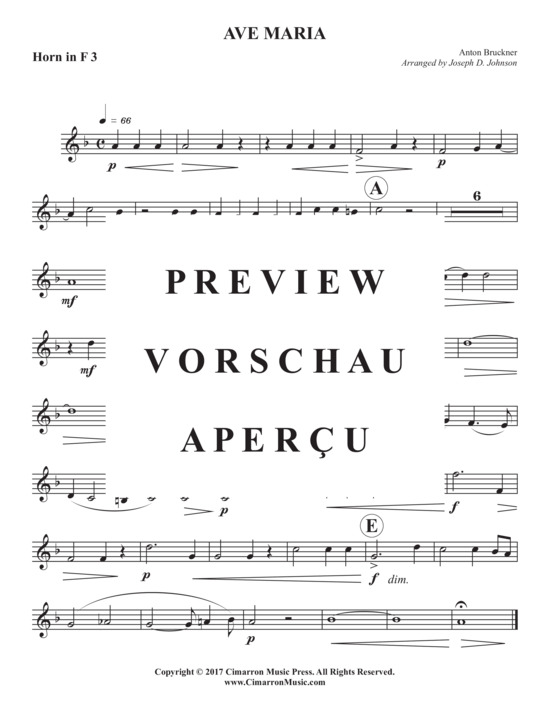 Product gallery: Page 9 of 14 Ave Maria , , (Horn ensemble 1-8 horns in F)