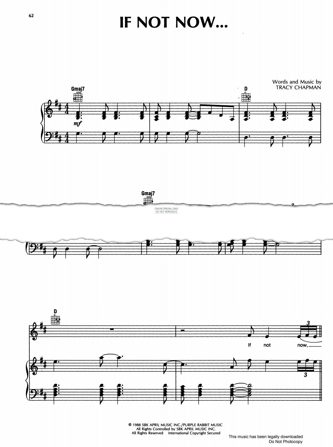 Produktgalerie: Seite 1 von 1 If Not Now, Tracy Chapman, Gesang, Gitarre, Klavier