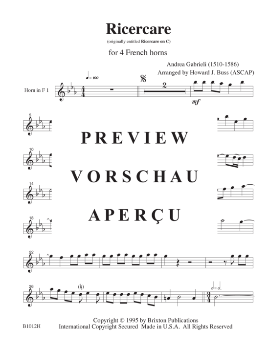 Produktgalerie: Seite 8 von 15 Ricercare , , (4 Hörner)