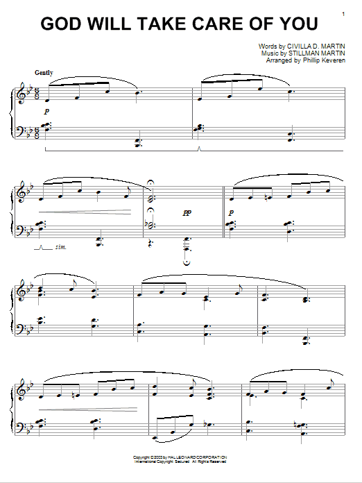 Product gallery: Page 1 of 1 God Will Take Care Of You (arr. Phillip Keveren), Civilla D. Martin