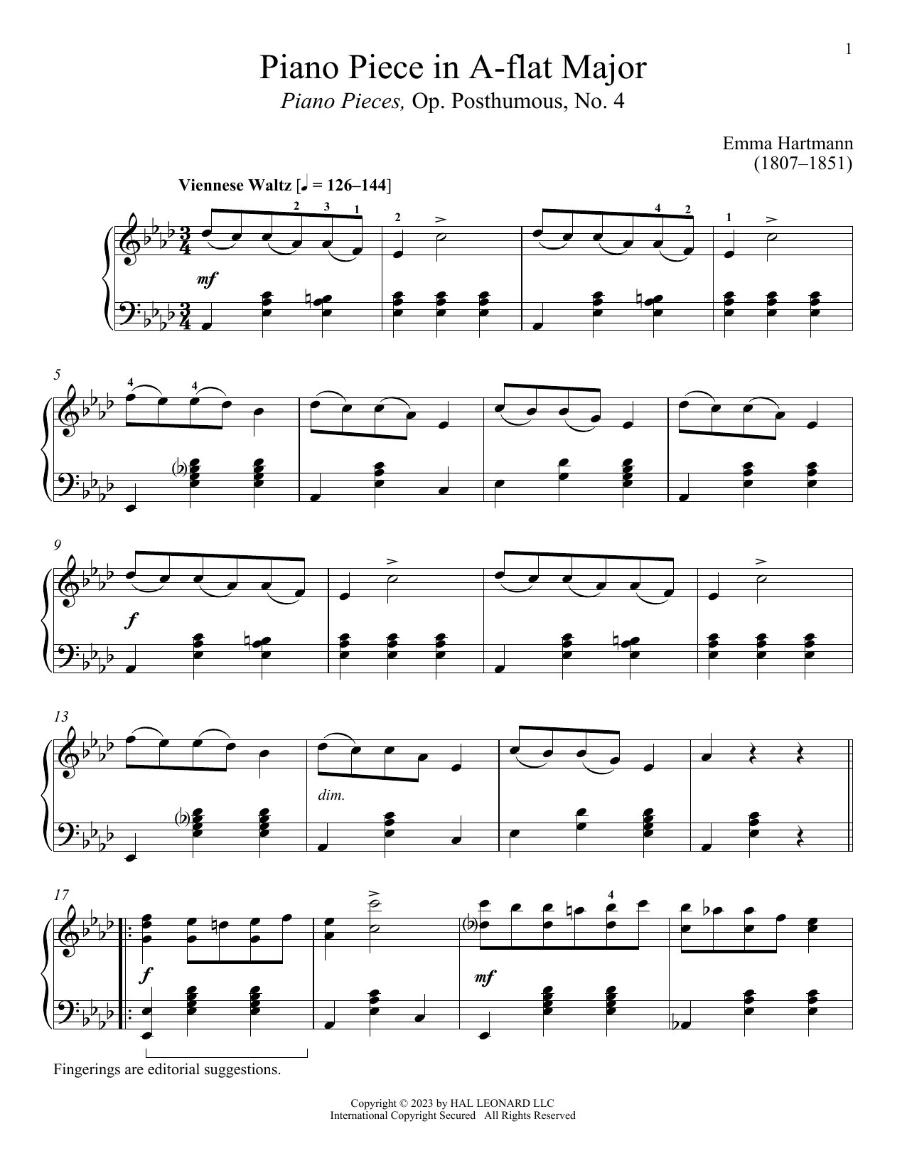 Produktbild zu: Piano Piece in A-flat Major